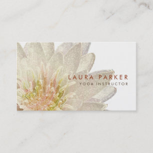 Holistic Lotus Flower Watercolor Meditation Yoga Business Card