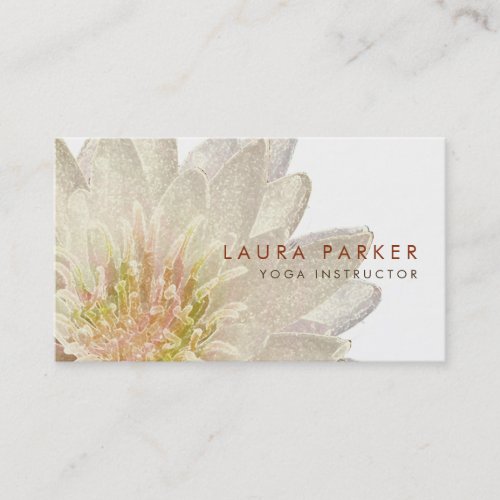 Holistic Lotus Flower Watercolor Meditation Yoga Business Card