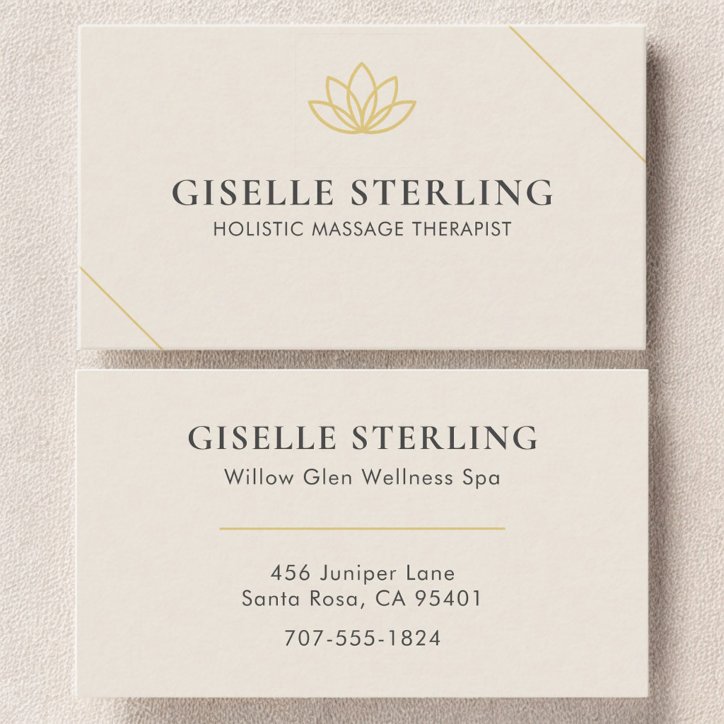 Holistic Massage Therapist Business Card