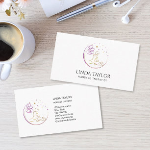 Holistic Massage Therapy Healer Energy Business Card