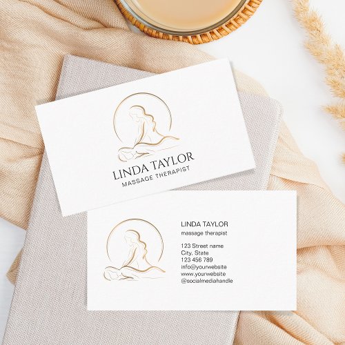 Holistic Massage Therapy Healer Energy Business Card