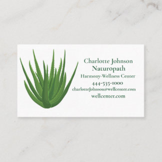 Holistic Medicine Wellness Center Naturopath Green Business Card
