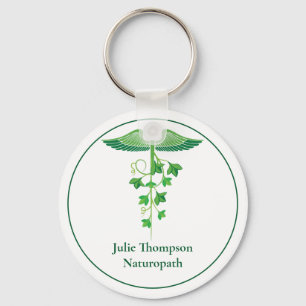 Holistic Medicine Wellness Center Naturopath Green Keychain