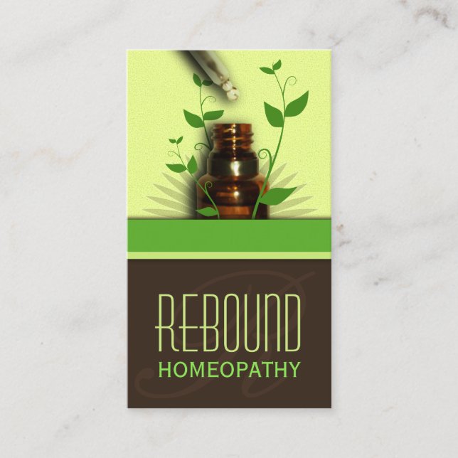 Holistic Natural Therapy Homeopathy Business Cards (Front)