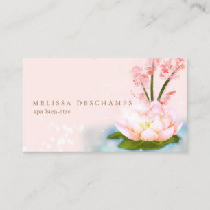 Holistic Pink Lotus Yoga Organic Spa Loyalty Card