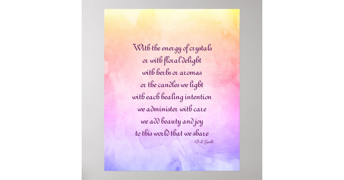 Holistic poem art poster | Zazzle