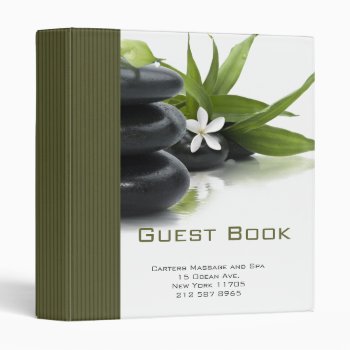 Holistic Spa Guest Book Binder by 39designs at Zazzle