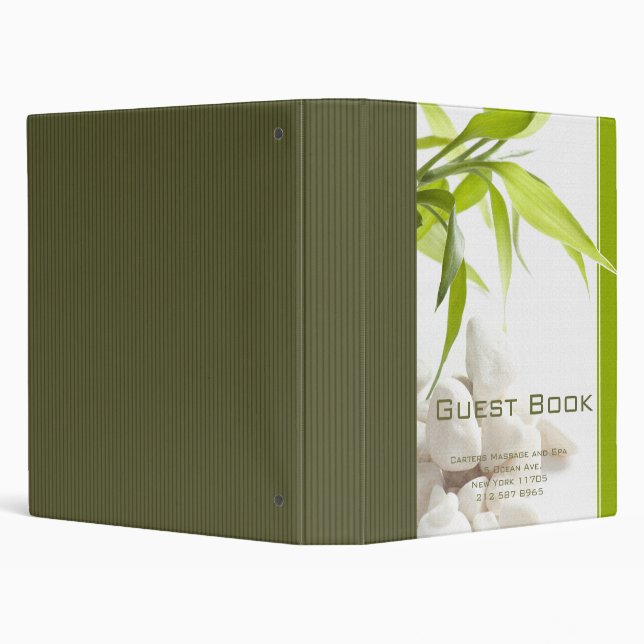 Holistic Spa Guest Book Binder (Background)