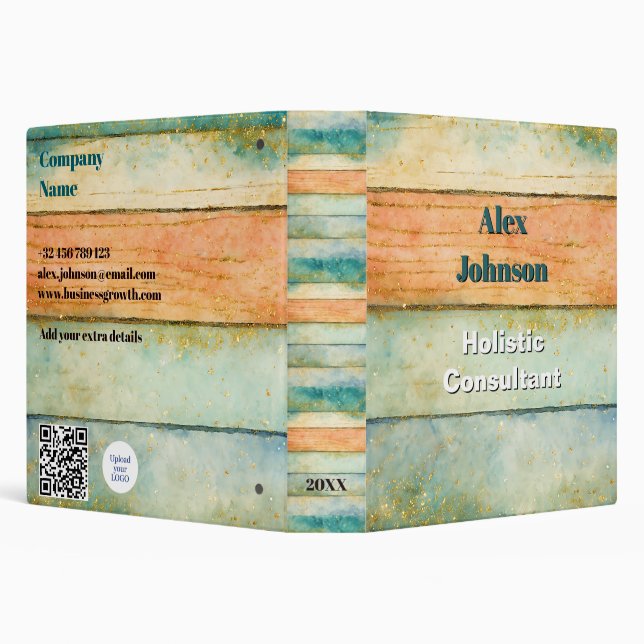 Holistic Wellness Consultant Naturopaths Spiritual 3 Ring Binder (Background)