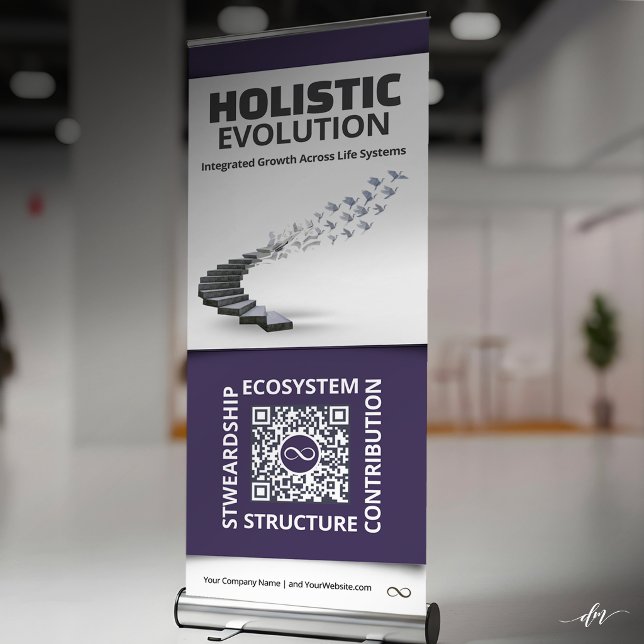 Holistic Wellness Retractable Banner  (Promote your mission with a professional banner designed for growth and meaningful connections.)