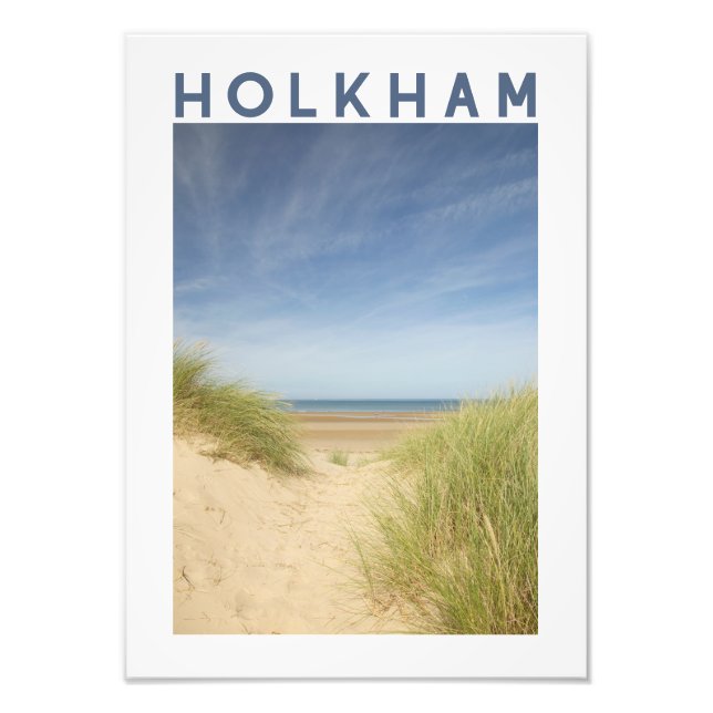 Holkham Beach Norfolk Coastal Poster (Front)