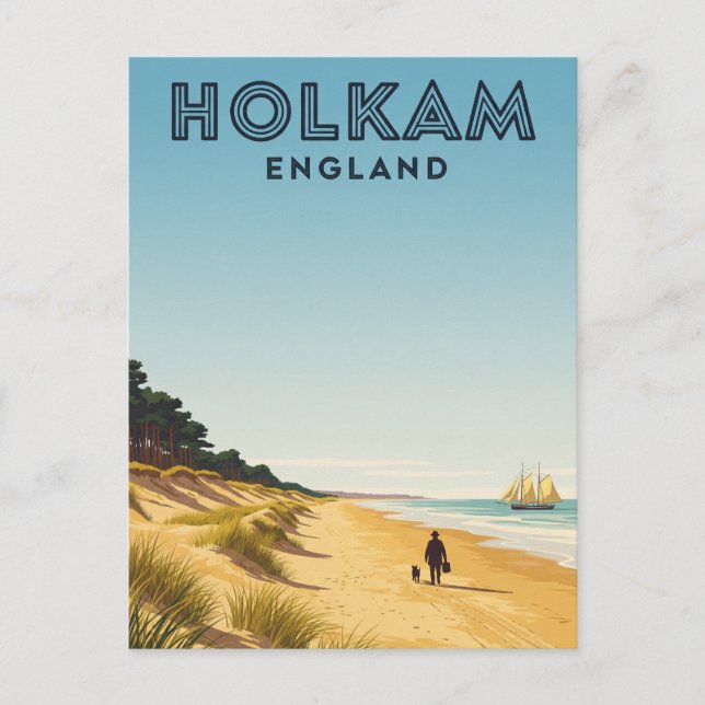 Holkham Norfolk England Travel Postcard (Front)