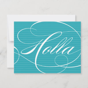 HOLLA BLUE SCRIPT   NOTE CARDS
