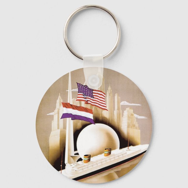 Holland America Line New York Keychain (Front)