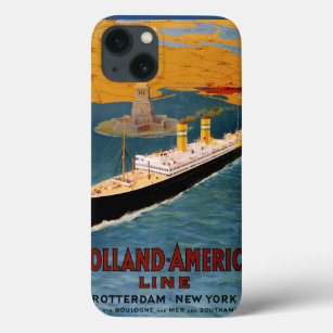 Holland America Line Vintage Poster Restored iPhone 13 Case