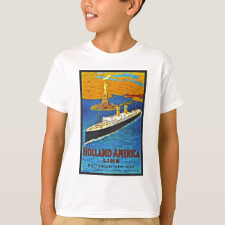 Holland America Line Vintage Travel Poster T-Shirt