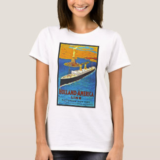 Holland America Line Vintage Travel Poster T-Shirt