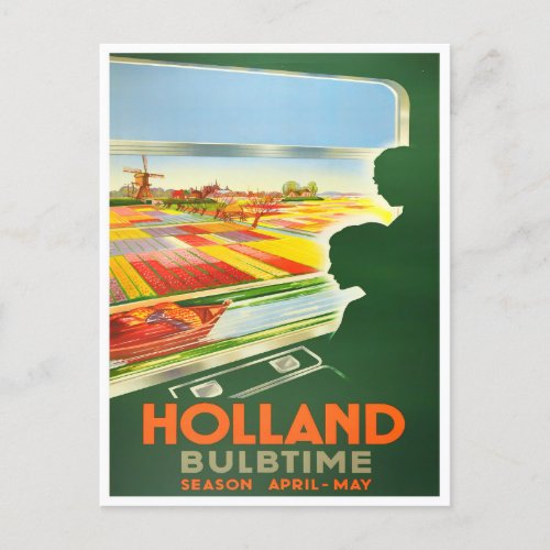 Holland bulbtime vintage travel Postcard