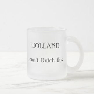 HOLLAND, can't Dutch this Frosted Glass Coffee Mug