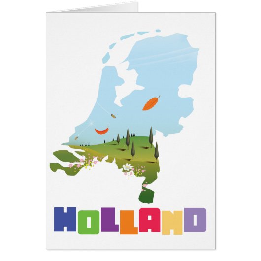Holland cartoon map cards (Front)