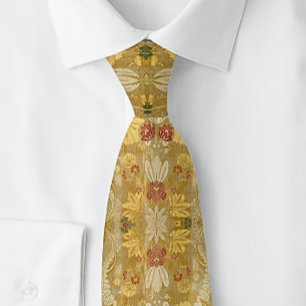 Holland Early 18th Century Ivory Burgundy gold Neck Tie