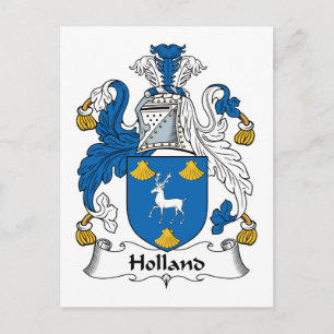 Holland Family Crest Postcard