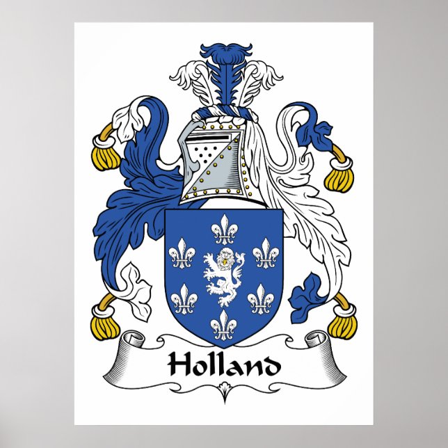 Holland Family Crest Poster (Front)
