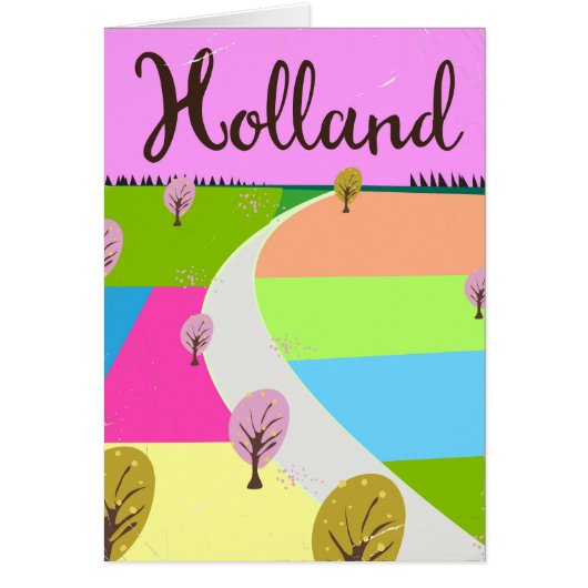 Holland fields travel poster cards (Front)