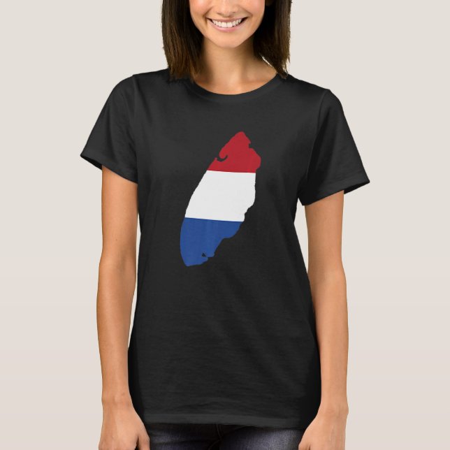 Holland flag in Texel outline Texel T-Shirt (Front)