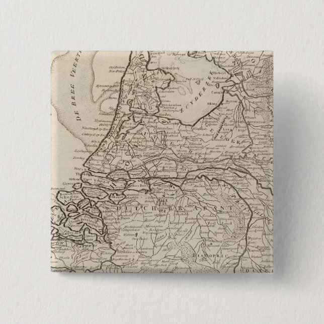 Holland, Friesland, Groningen, Overyssel Button (Front)