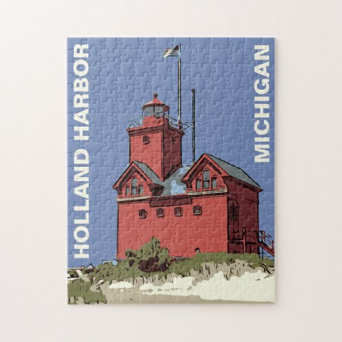 HOLLAND HARBOR LIGHT JIGSAW PUZZLE