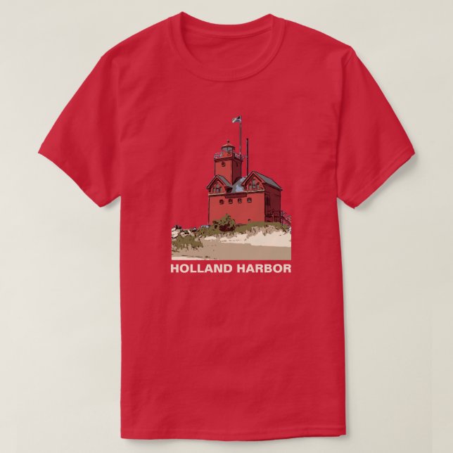 HOLLAND HARBOR LIGHT T-Shirt (Design Front)