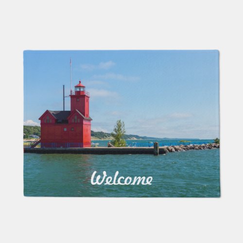 Holland Harbor Lighthouse Doormat