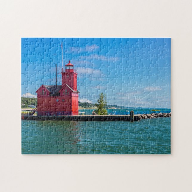 Holland Harbor Lighthouse Jigsaw Puzzle (Horizontal)