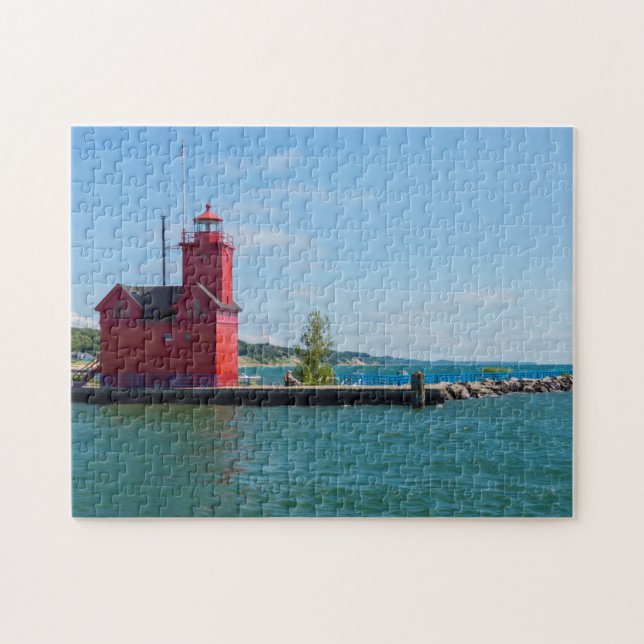 Holland Harbor Lighthouse Jigsaw Puzzle (Horizontal)