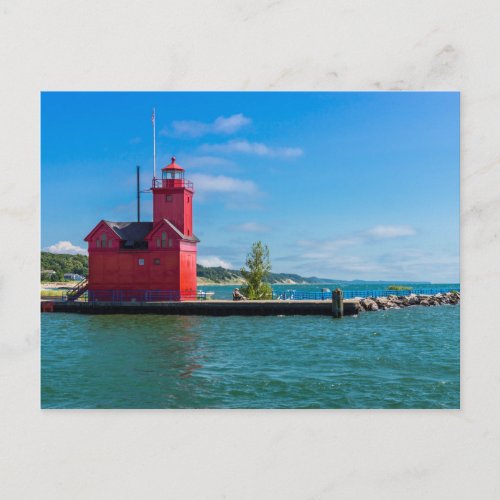 Holland Harbor Lighthouse Postcard