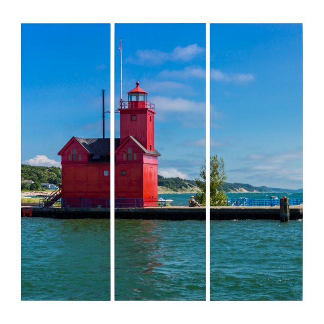Holland Harbor Lighthouse Triptych (Front)