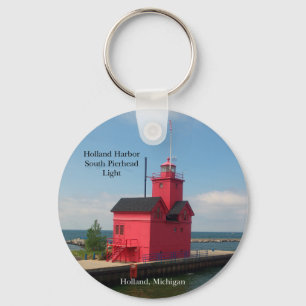 Holland Harbor South Pierhead Light 2011 key chain