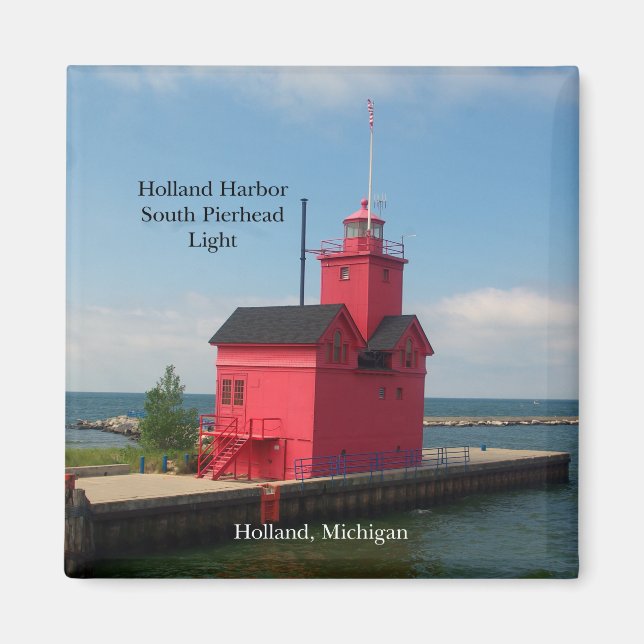 Holland Harbor South Pierhead Light 2011 magnet (Front)