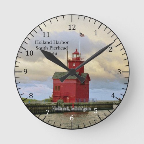 Holland Harbor South Pierhead Light clock