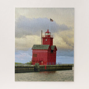 Holland Harbor South Pierhead Light Jigsaw Puzzle