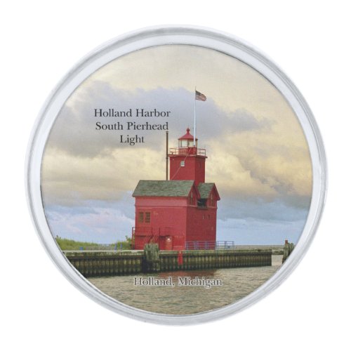 Holland Harbor South Pierhead Light lapel pin