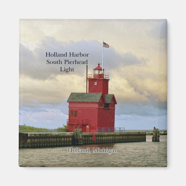 Holland Harbor South Pierhead Light magnet (Front)