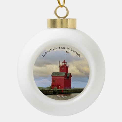 Holland Harbor South Pierhead light ornament