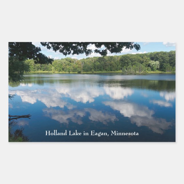 Holland Lake Scenic in Eagan Rectangular Sticker (Front)