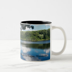 Holland Lake Scenic in Eagan Two-Tone Coffee Mug