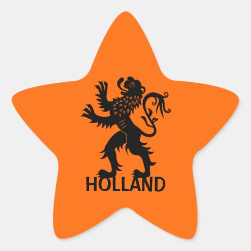 Holland Lion Star Sticker