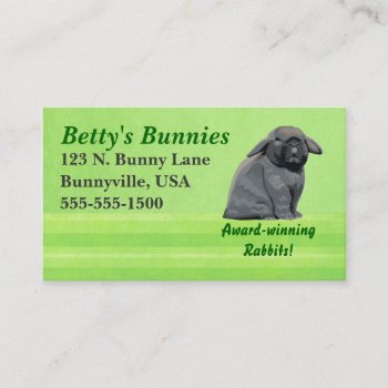 Holland Lop Biz Cards by Customizables at Zazzle