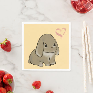 Holland lop bunny  napkins