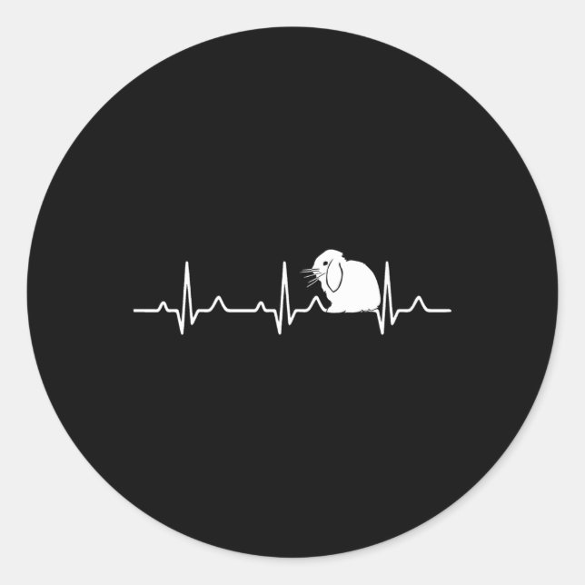 Holland Lop Eared Bunny Rabbit Honey Bunny Classic Round Sticker (Front)